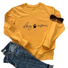 Dog Mom Vegan-friendly Sweatshirt - Yellow / XL - SWEATSHIRT