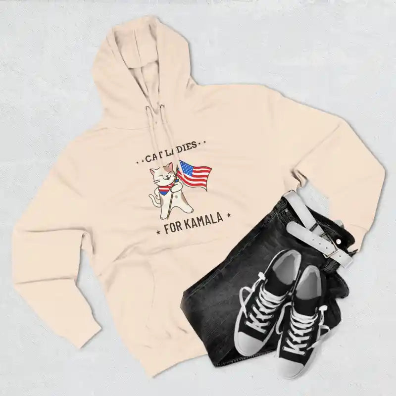 Cat Ladies For Kamala Long Sleeve Hoodie