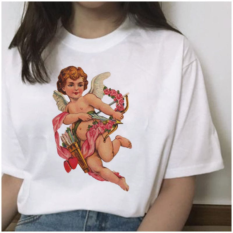 Weiches, ästhetisches T-Shirt aus der Angels Collection