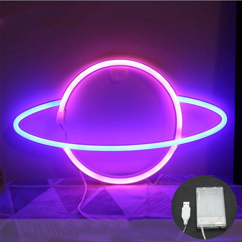 LED Planet Neon Cosmic Lamp Decoration