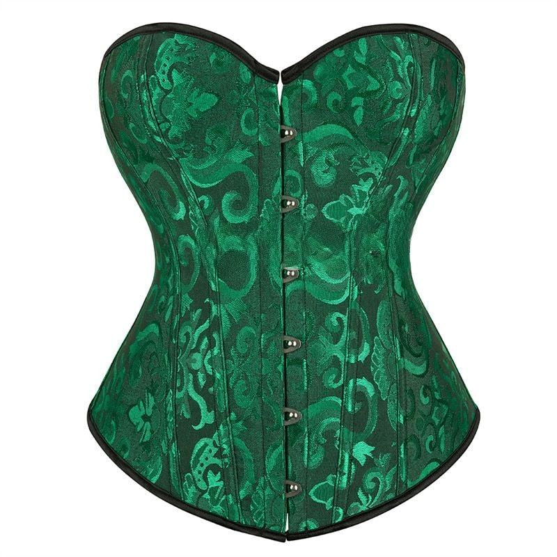 Overbust Lingerie Bridal Push Up Corset - Ligth Green / S