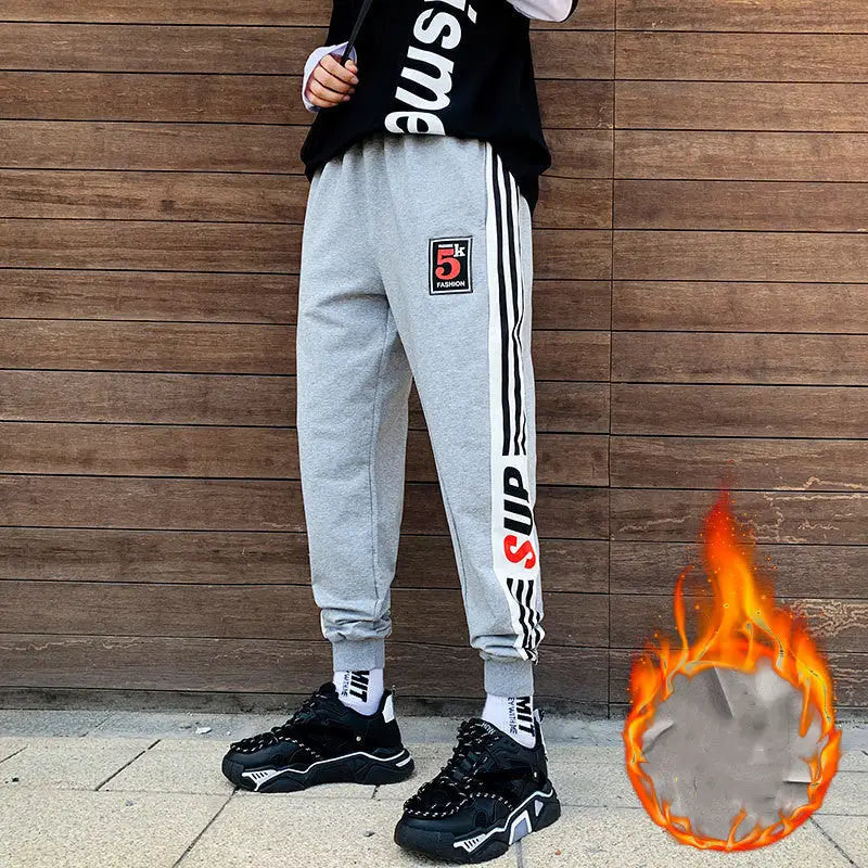 5K SUP Vertical Stripes Loose Sweatpants - Grey / M - Pants