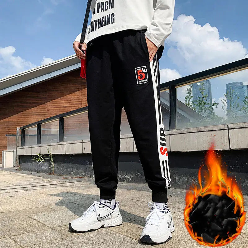 5K SUP Vertical Stripes Loose Sweatpants - Pants