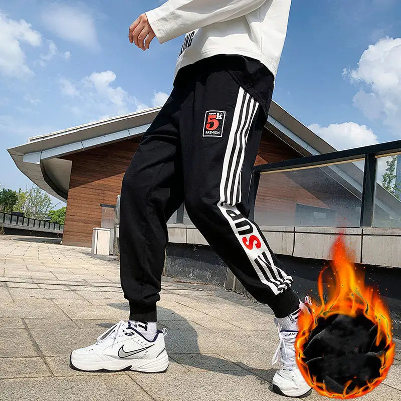 5K SUP Vertical Stripes Loose Sweatpants - Pants