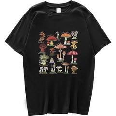 Mushroom Oversize T-Shirt - Black / XS