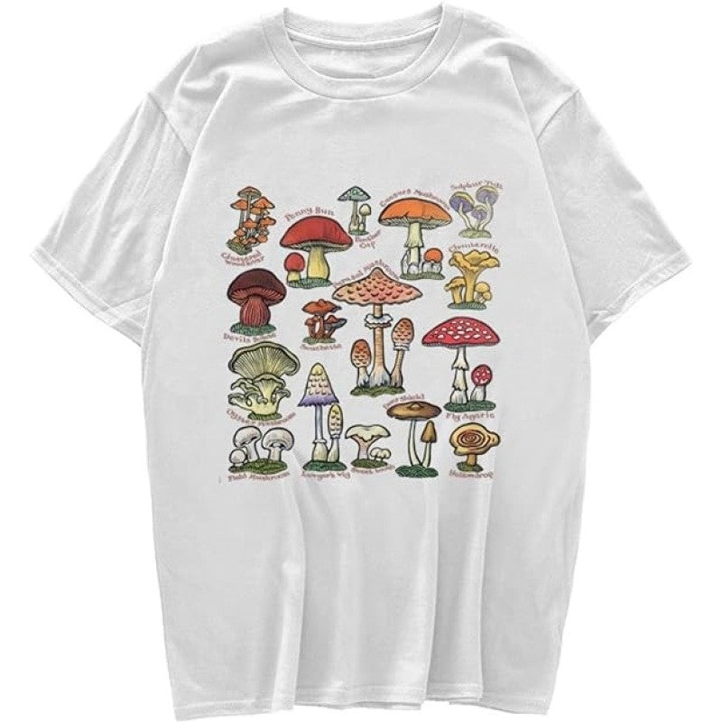 Mushroom Oversize T-Shirt - White / XS