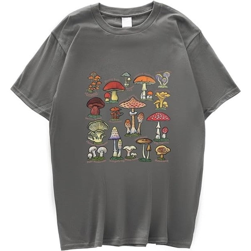Mushroom Oversize T-Shirt - Grey / XS