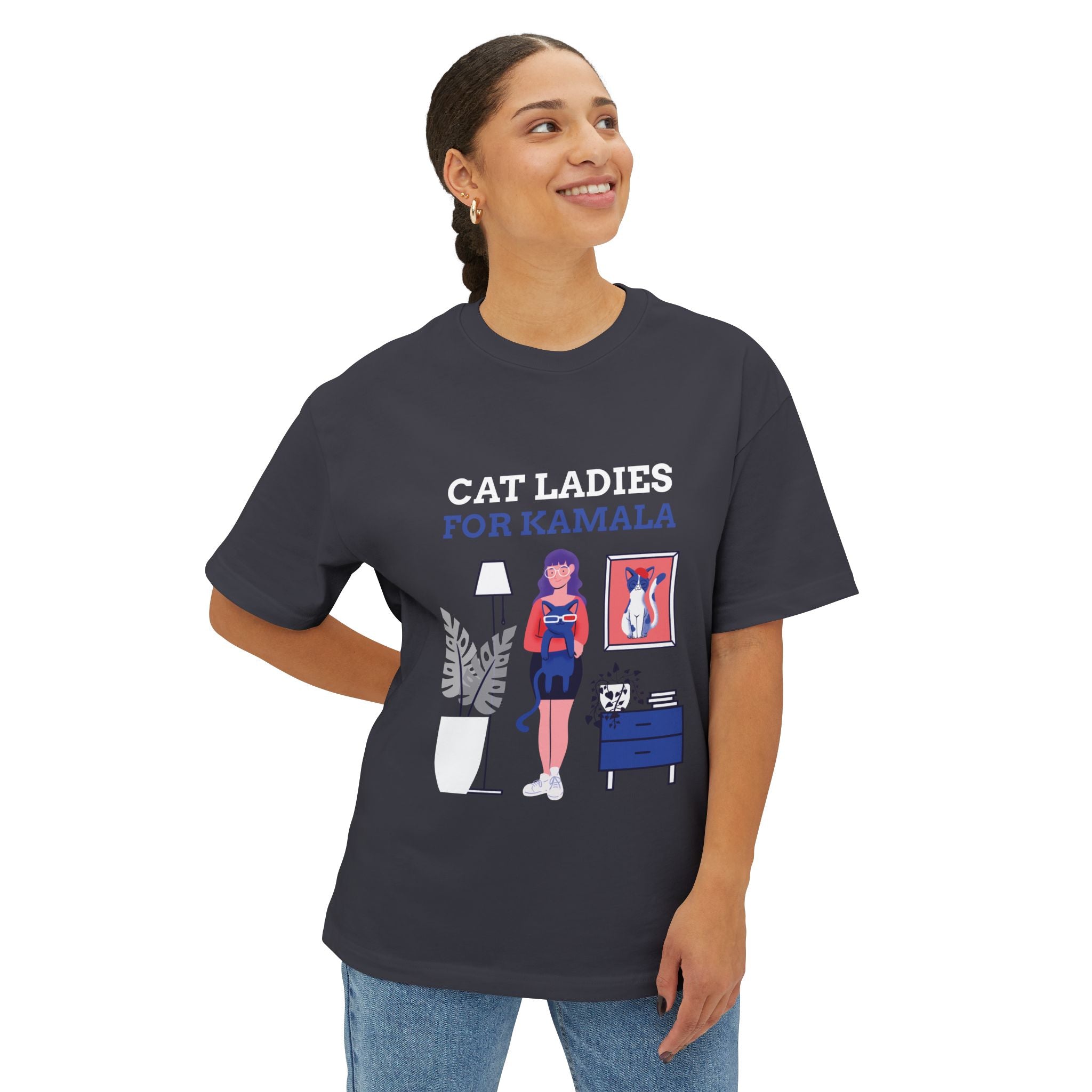 Cat Ladies For Kamala Oversized Short Sleeve TShirt