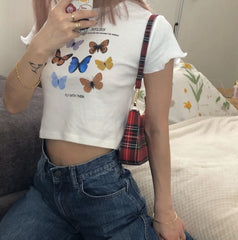 Butterflies, Fly With Them Crop Top