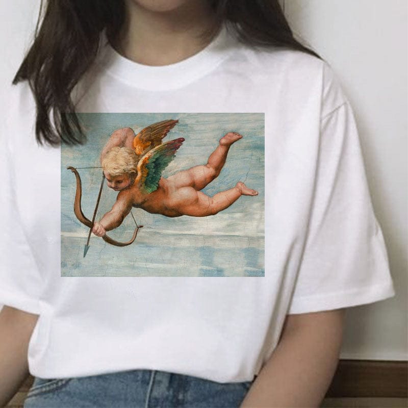 Weiches, ästhetisches T-Shirt aus der Angels Collection