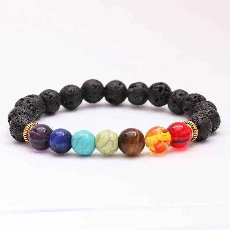 7 Chakra Natural Stone Bracelet for Energy Balance