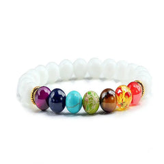 7 Chakra Natural Stone Bracelet for Energy Balance Cristal