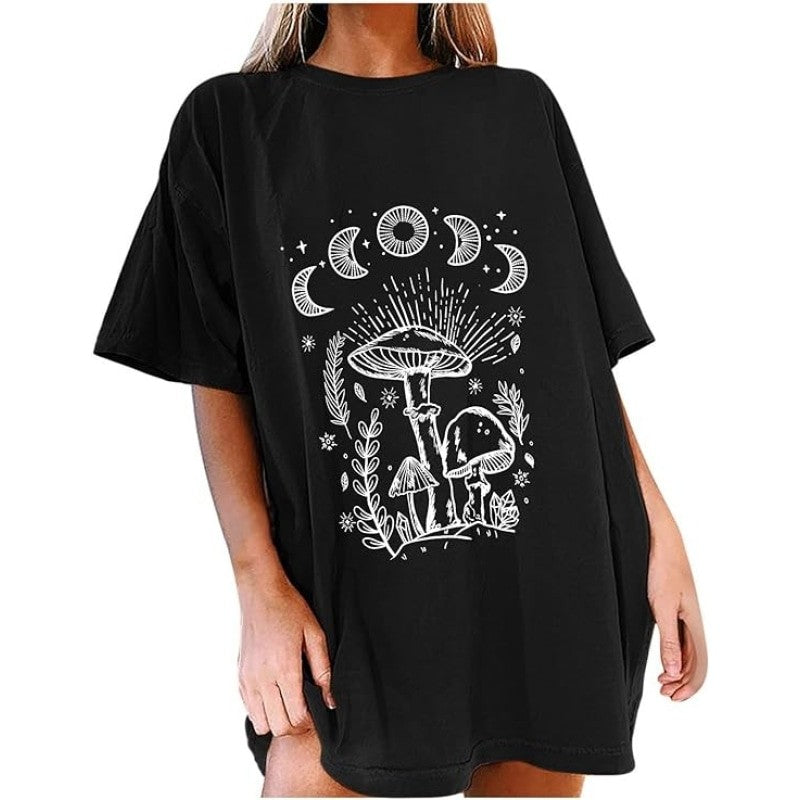 Mushrooms And Moon Oversize T-shirts