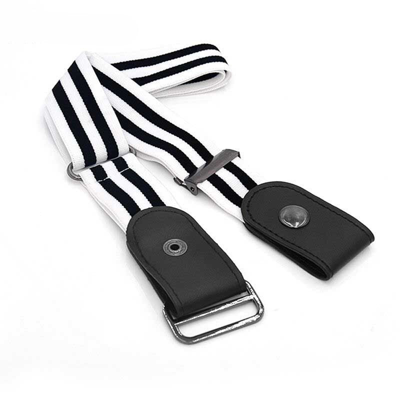 Solid Color Buckle-Free Elastic Waist Belt