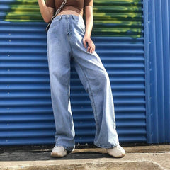 Aesthetic High Waisted Jeans Pants