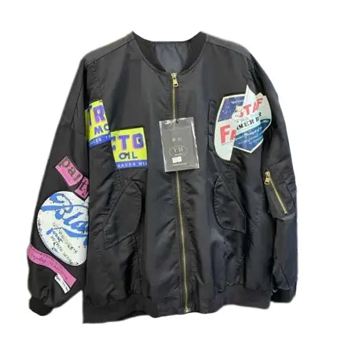 80’s Lettering Party Japan Style Jacket - Black