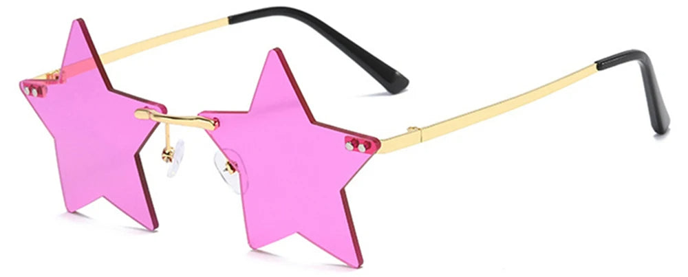 Star Shape Rimless Sunglasses