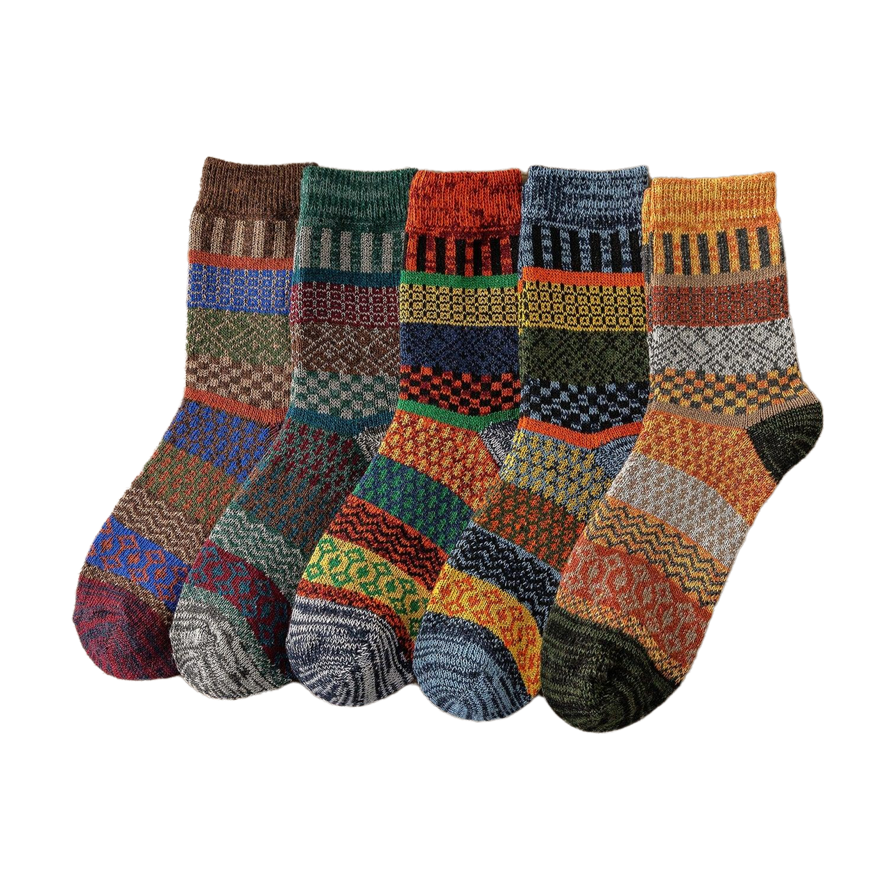 Warm Wool Socks - 5 Colors Set / Free size 38-43