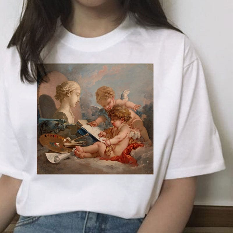 Amor und Schutzengel-T-Shirt