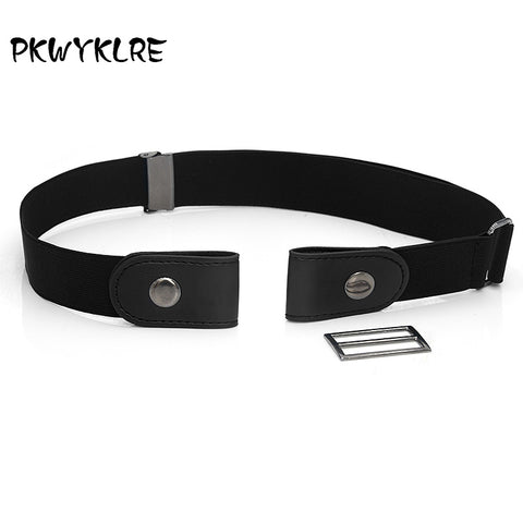 Solid Color Buckle-Free Elastic Waist Belt