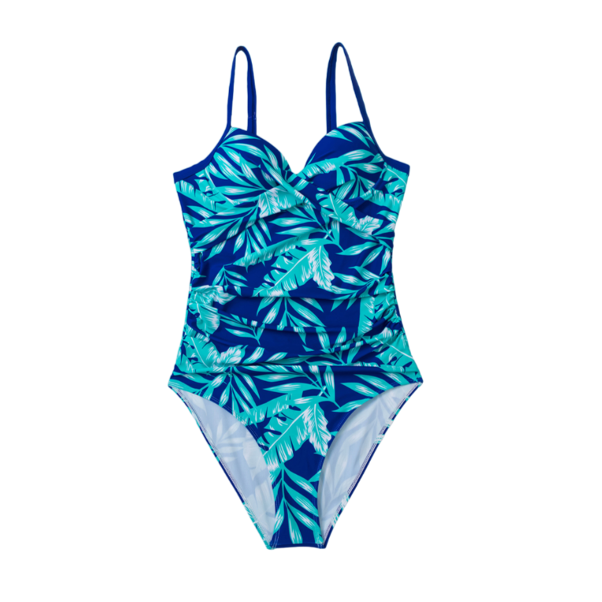 Printed Sling One-Piece Swimsuit - Blue / S - Swimsuits