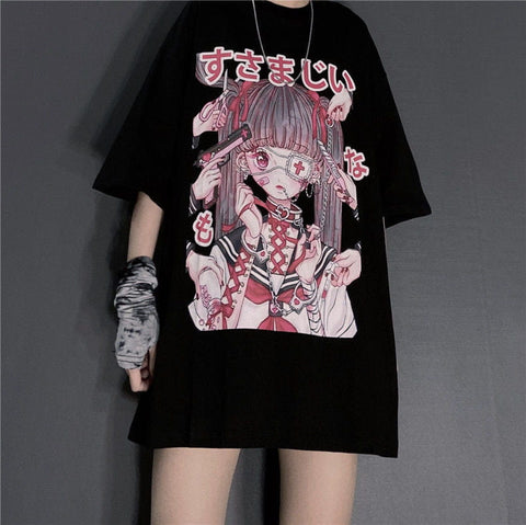 Doll Hurt Gothic Oversize T-shirt