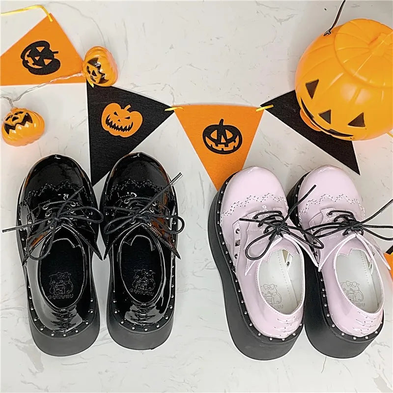 Bat Gothic Style Harajuku Dark Goth Punk Platform