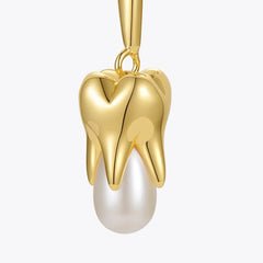 Teeth Pearl Drop Earrings