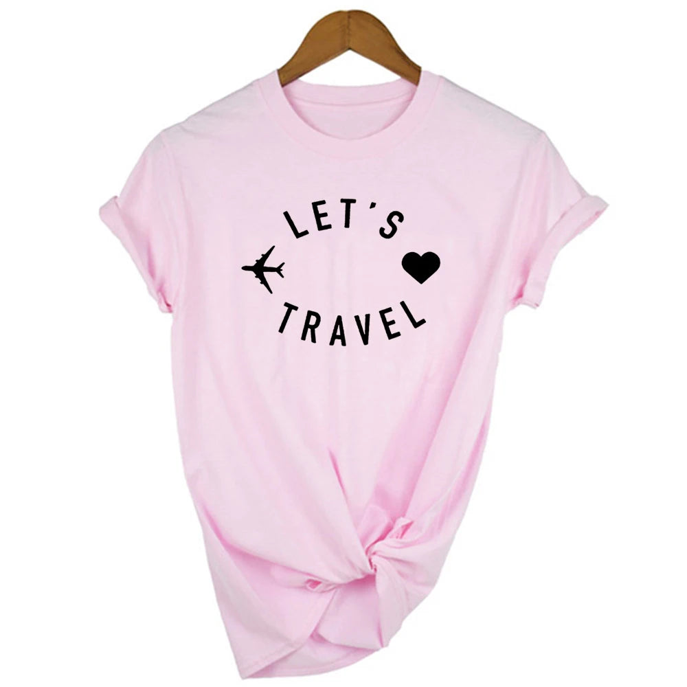 Let’s Travel Airplane Traveling T-shirt