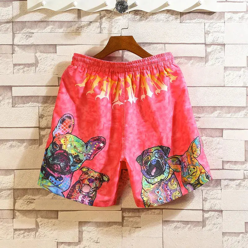 Cartoon Animals Beach Shorts