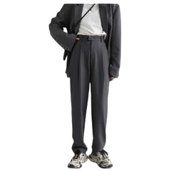 Twill Suit Wide Leg Straight Trousers Pants