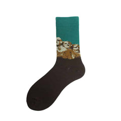 Waves Mona Lisa Mid Leg Tube Happy Socks