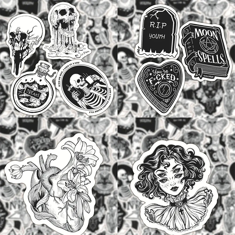 Witch Goth 50PCS Waterproof Stickers