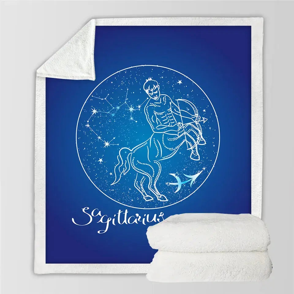 Zodiac Astrology Geometric Blanket