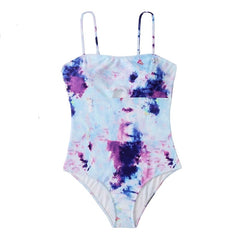 Tie-Dye Sling One-Piece Swimsuit - Blue / S - Swimwear