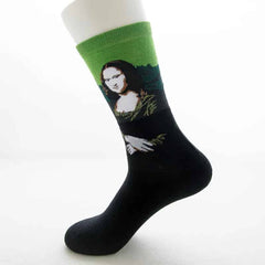 Waves Mona Lisa Mid Leg Tube Happy Socks