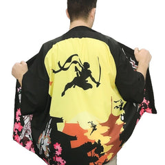 Ninja Japanese Traditional Kimono - Black / L - KIMONO