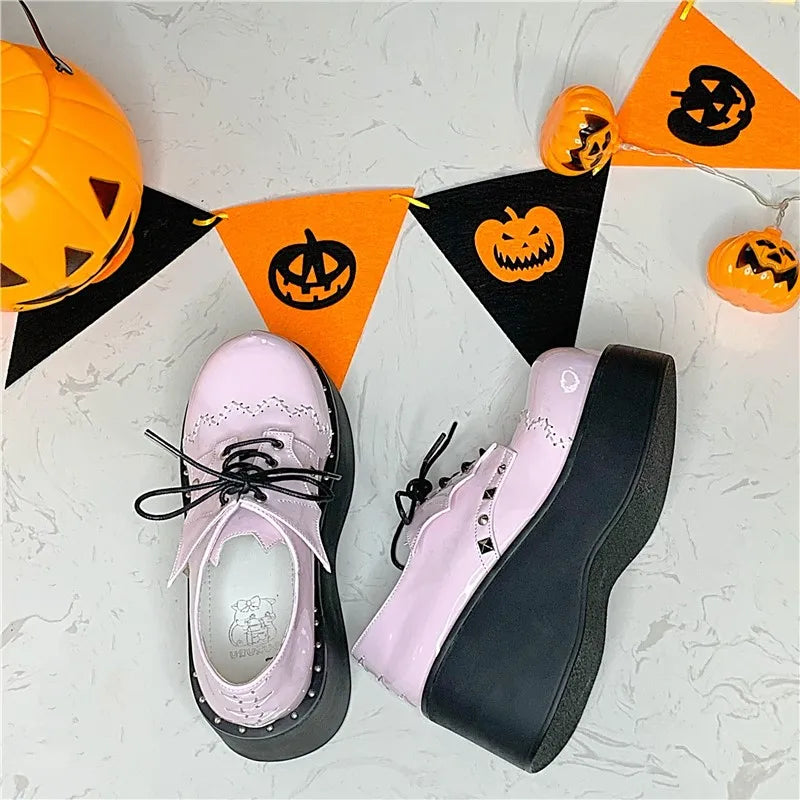 Bat Gothic Style Harajuku Dark Goth Punk Platform