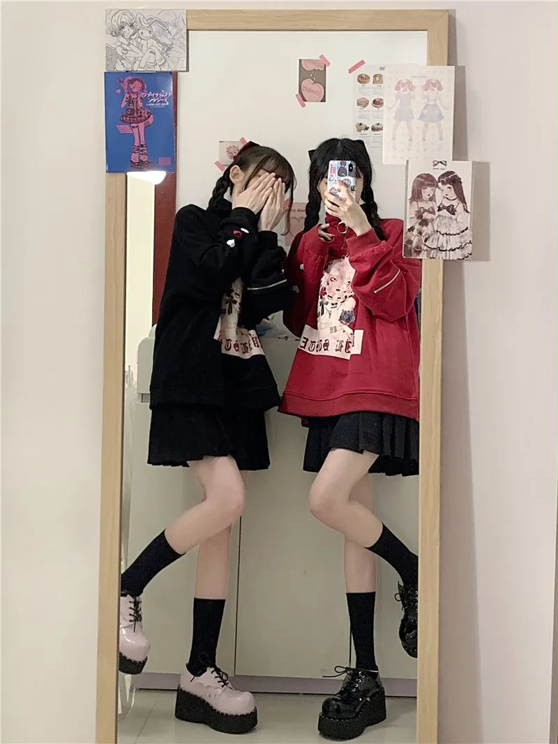 Bat Gothic Style Harajuku Dark Goth Punk Platform