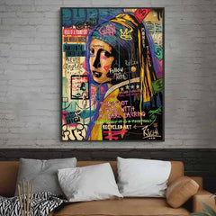 Mona Lisa Quotes Graffiti Art Home Decor Wall Canvas