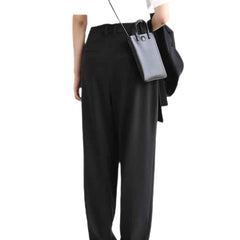 Twill Suit Wide Leg Straight Trousers Pants