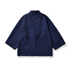 Harajuku Japandi Linen Cotton Jacket (Shirt) - Back View | Urban Wear Outsiders