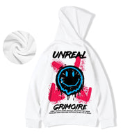 Thumbnail for Unreal Smiley Face Oversize Hoodie - hoodie