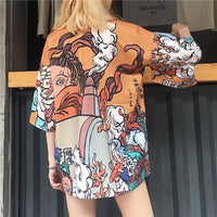 Thumbnail for Harajuku Yukata Japanese Kimono - Brown / One Size - KIMONO