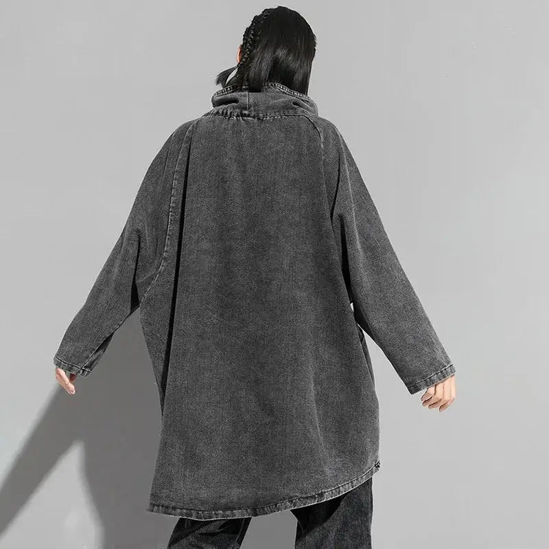 Grey Demin Loose Fit Oversize