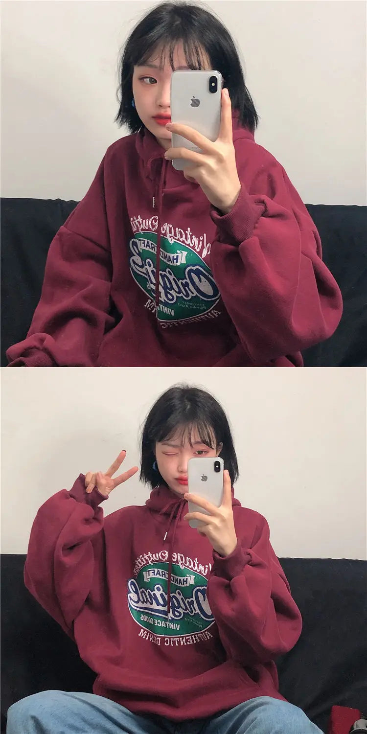 Original Korean Style Loose Hoodie