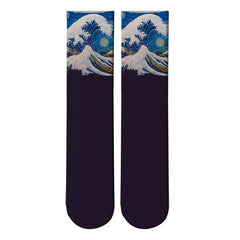 Monet's Starry Night Art Oil Painting Socks Comfortable