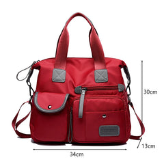 Waterproof Shoulder Messenger Crossbody Pockets Tote Bag