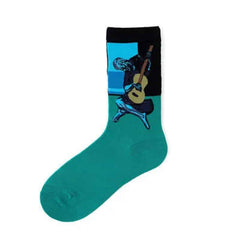 Waves Mona Lisa Mid Leg Tube Happy Socks