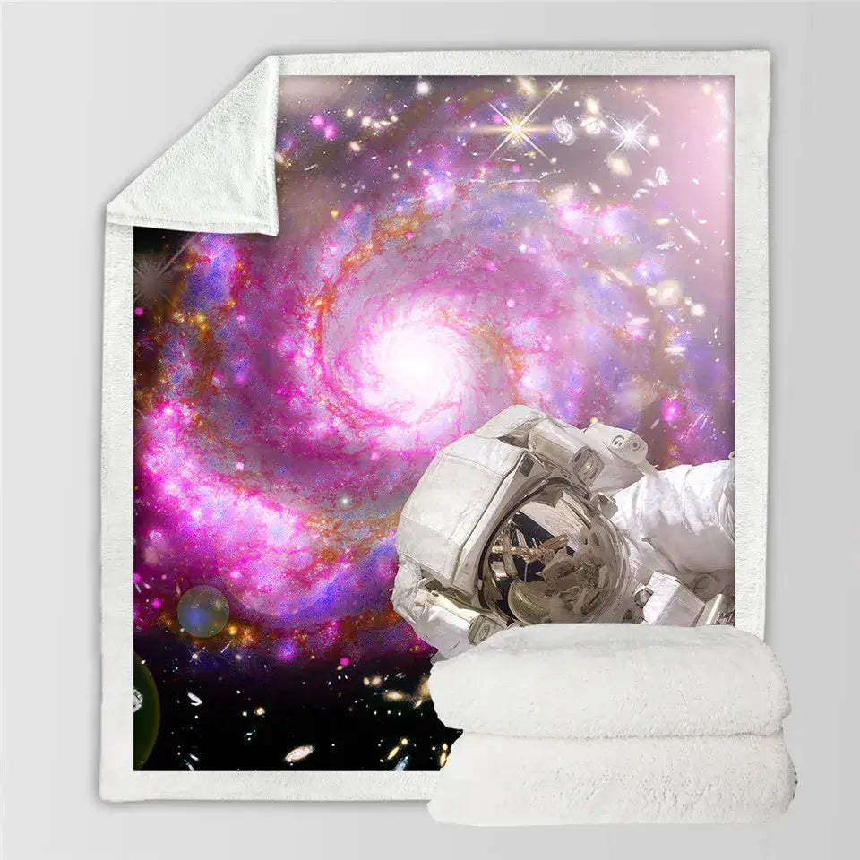 Galaxy and Planet space Blanket